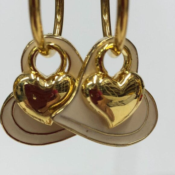 Gold Heart-Shaped Enamel Charms - Mixed Colors Decorative Pendants For DIY Jewel - Picture 5 of 5